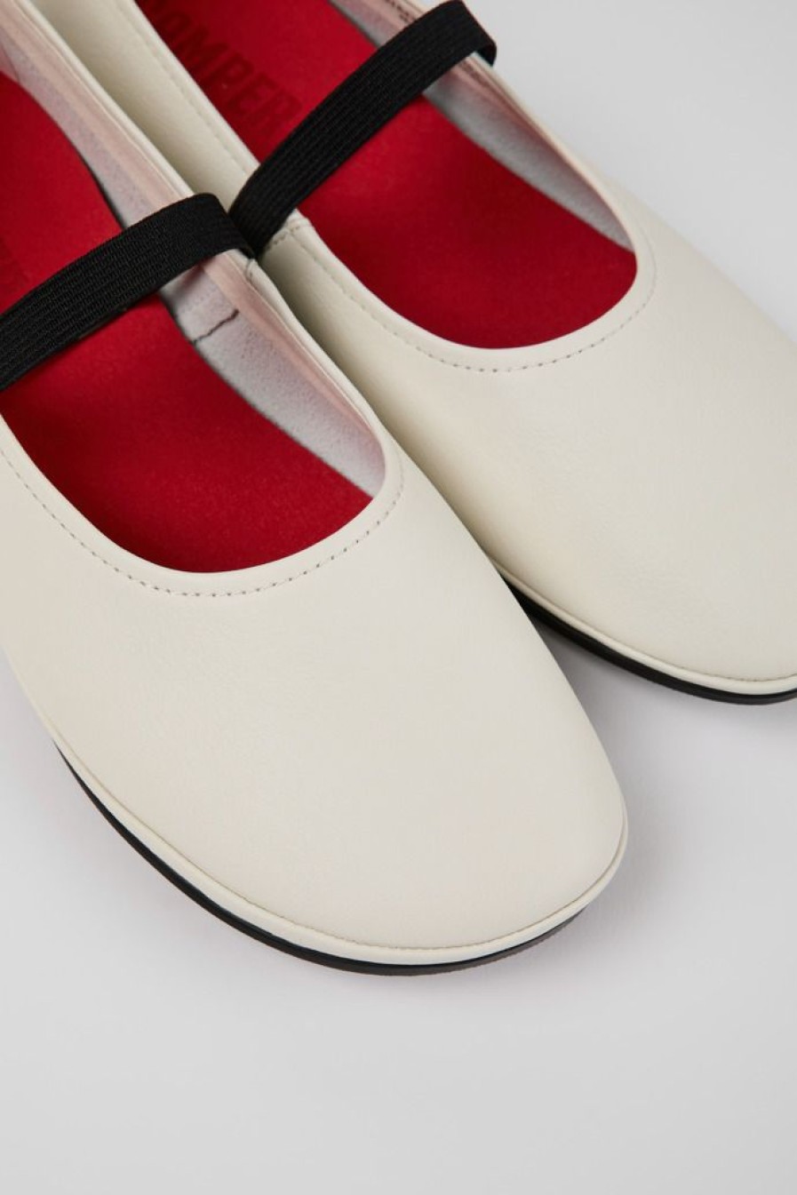 Camper Witte Leren Mary Jane-Schoenen Voor Dames