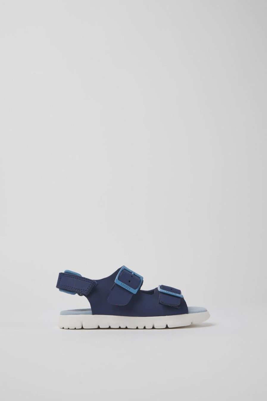 Camper Blauwe Leren Kindersandalen