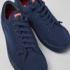 Camper Blauwe Textiel Sneaker Voor Heren