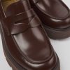 Camper Bordeaux Leren Damesloafers