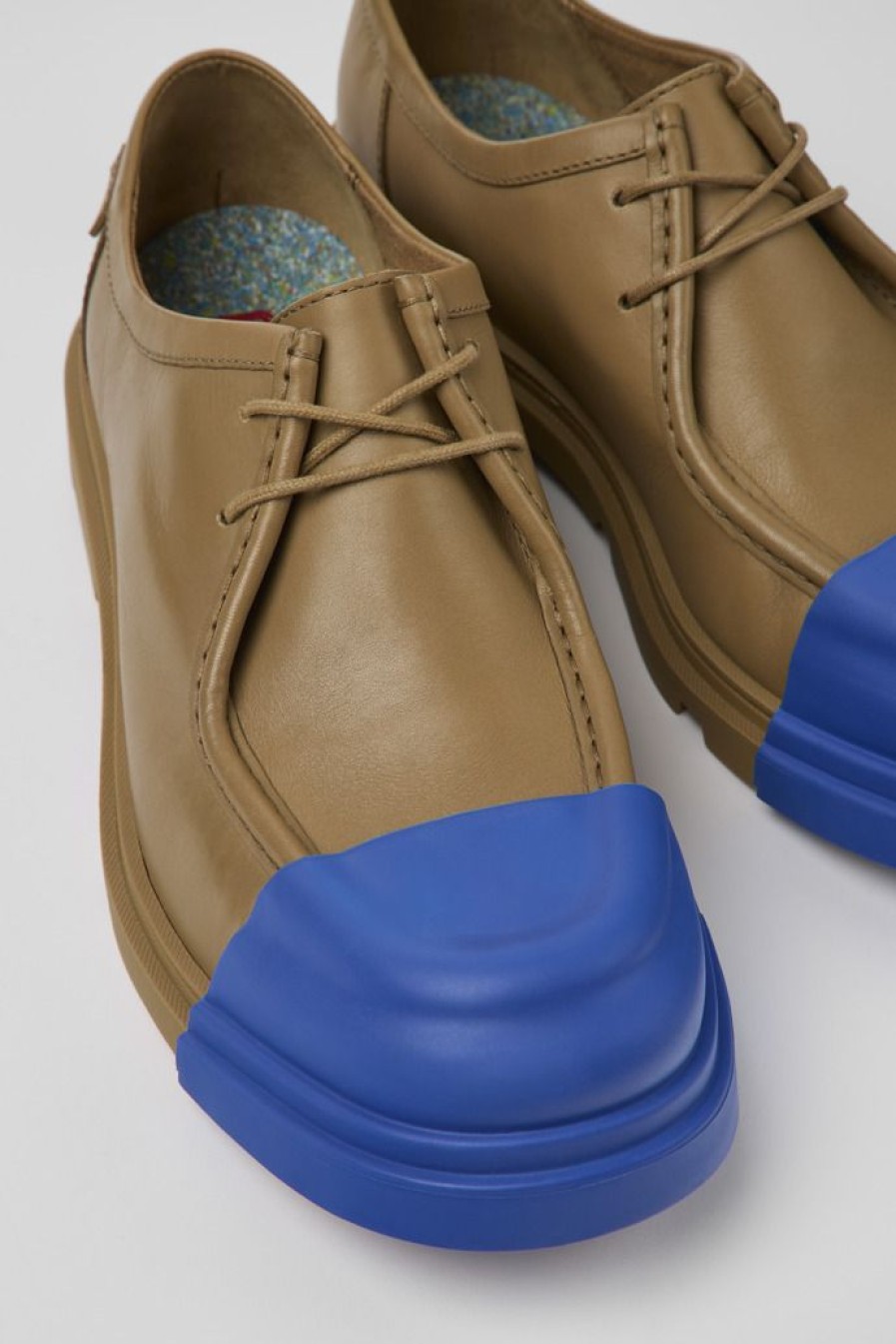 Camper Bruine Leren Wallabee-Schoen Voor Heren