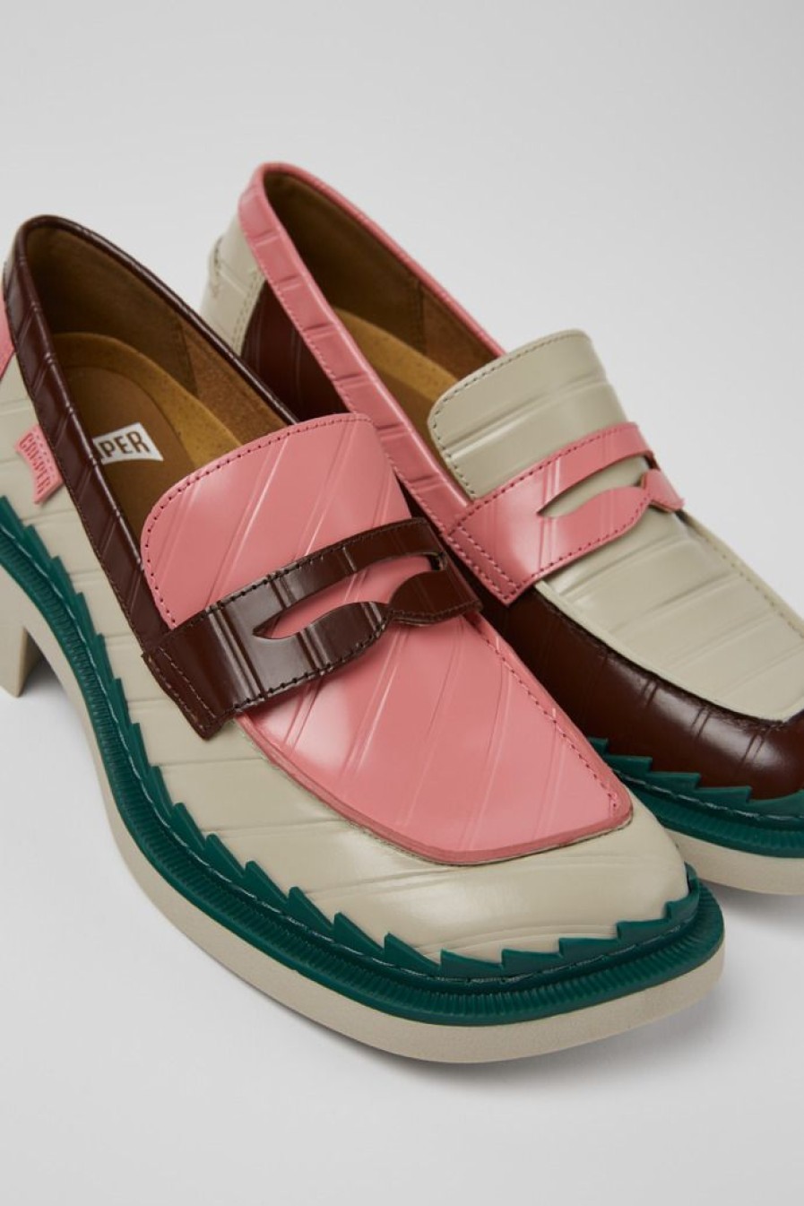 Camper Meerkleurige Leren Damesloafers