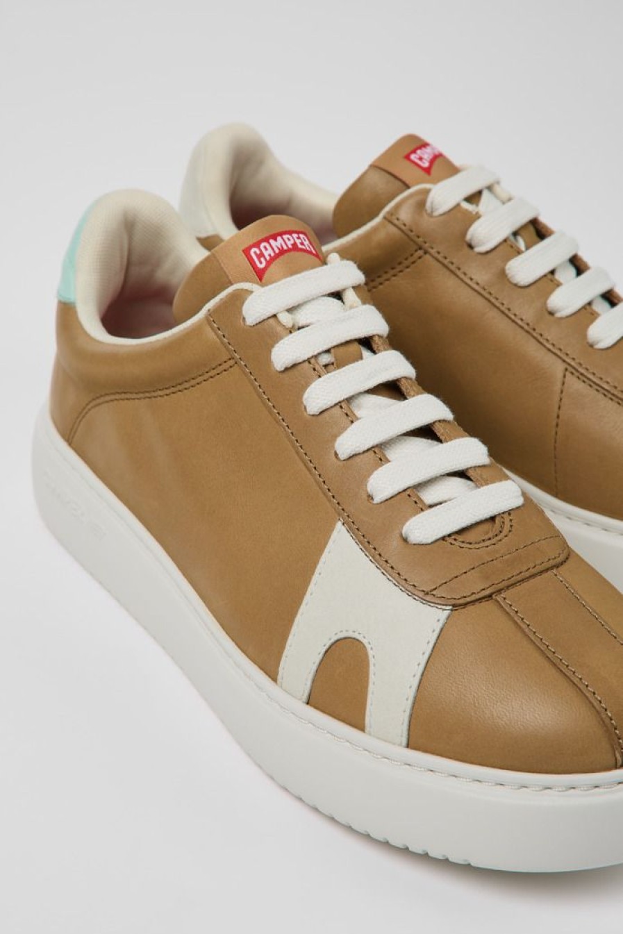 Camper Bruine Leren Sneaker Voor Heren