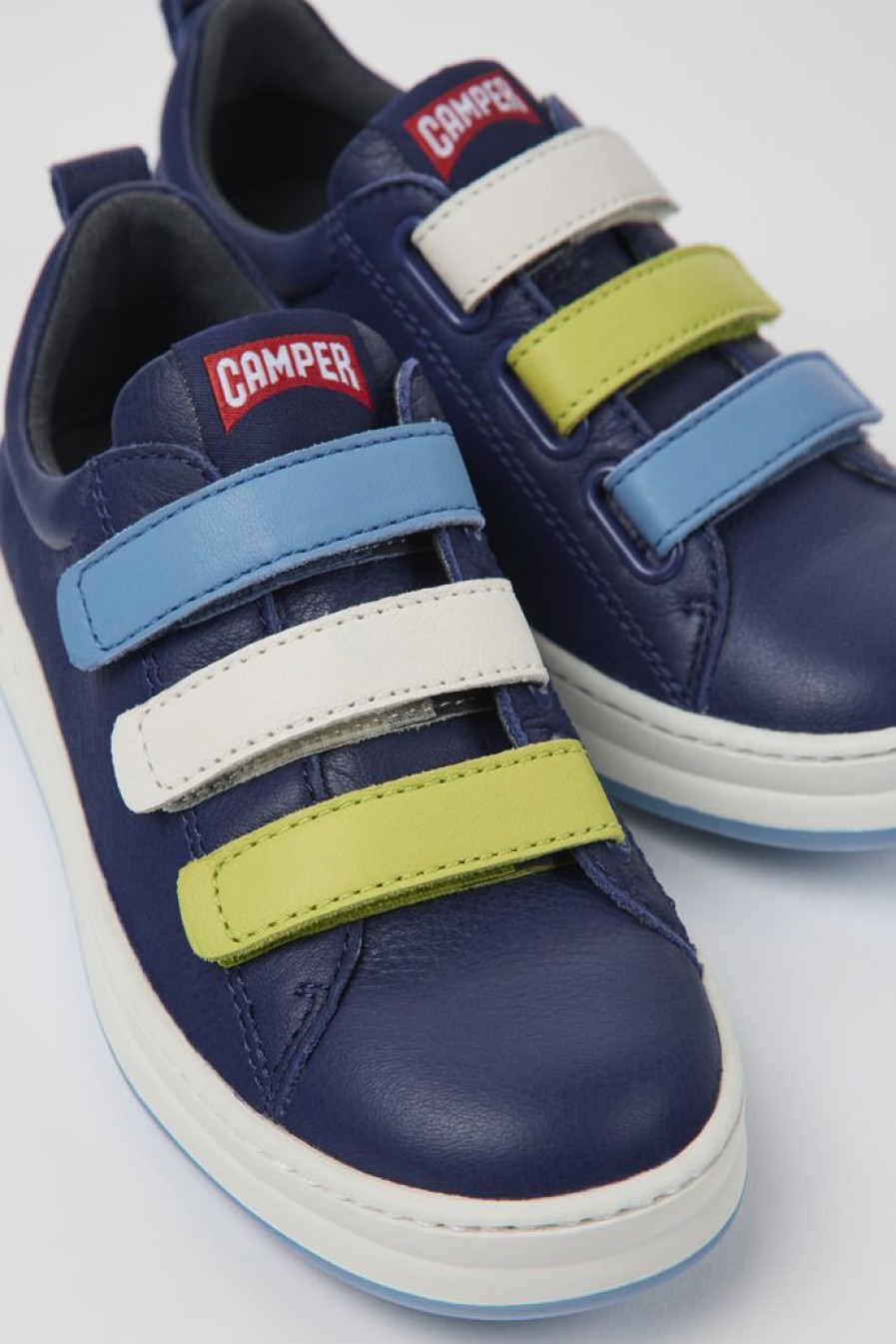 Camper Blauwe Leren Kindersneakers