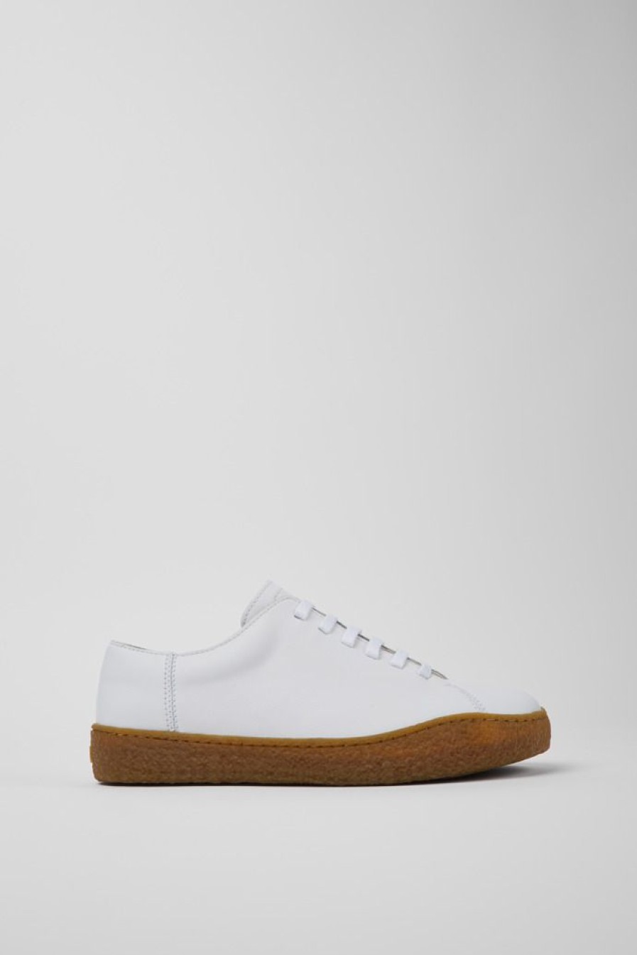 Camper Witte Leren Herenschoenen