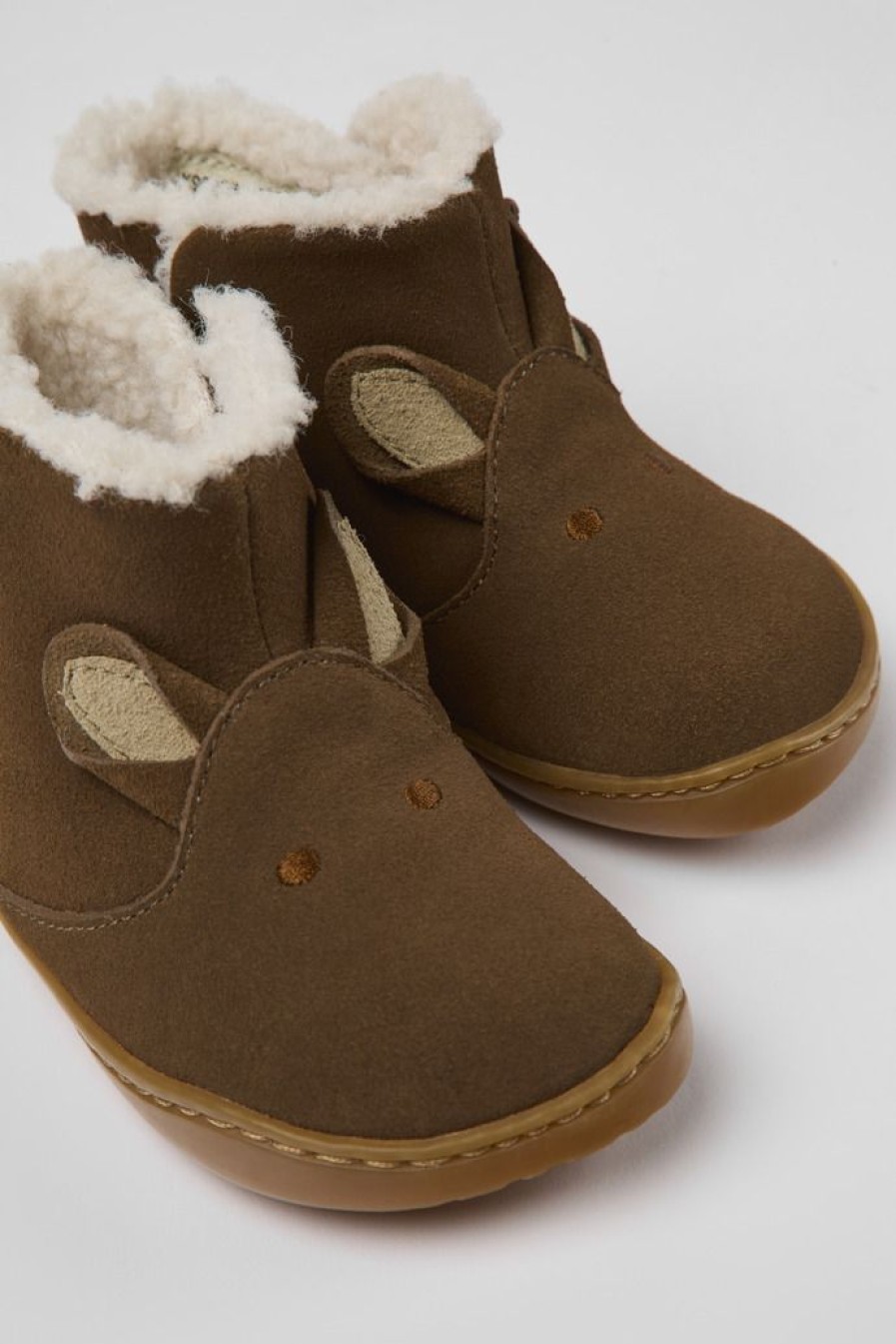 Camper Bruine Nubuck Kinderlaarzen