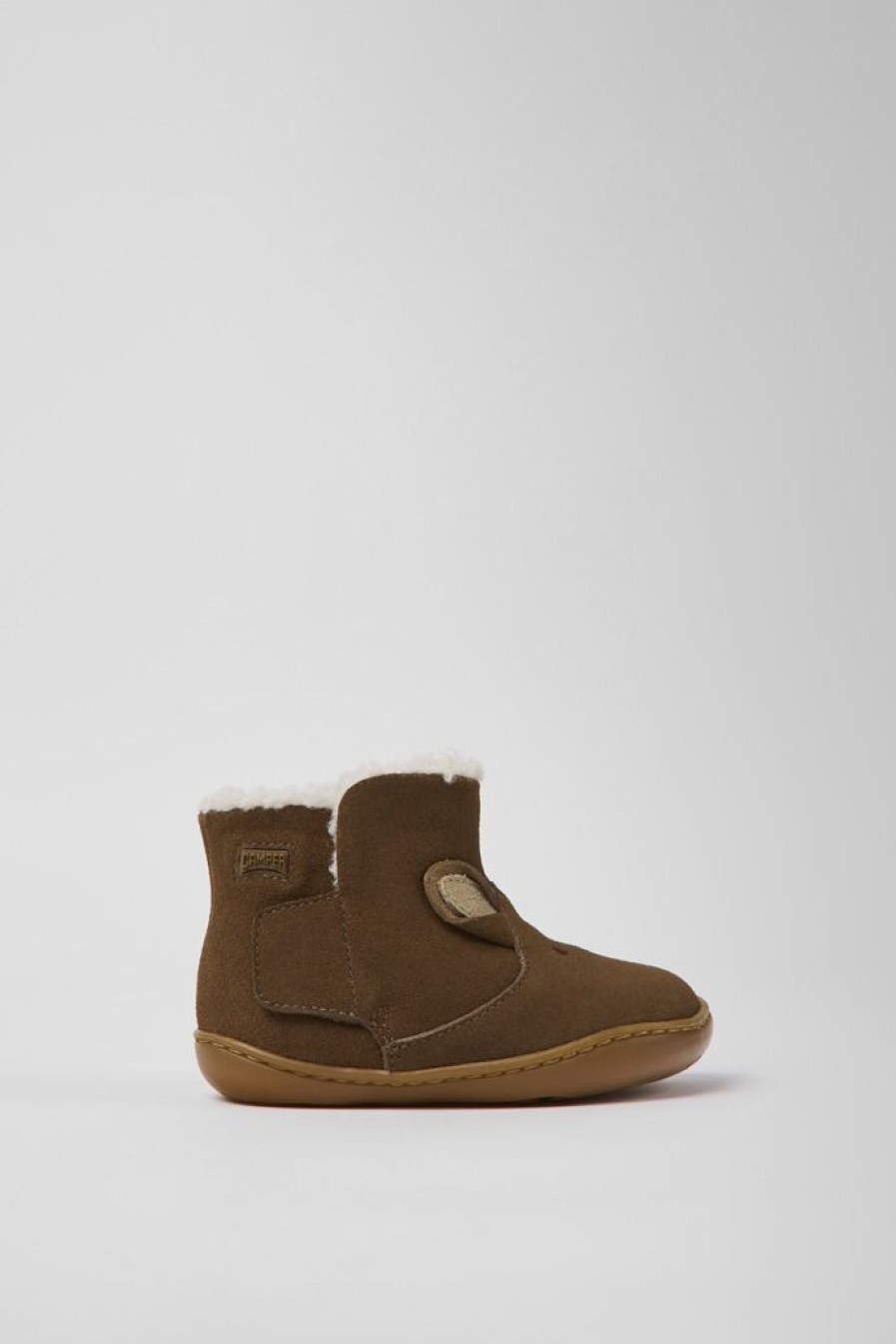 Camper Bruine Nubuck Kinderlaarzen