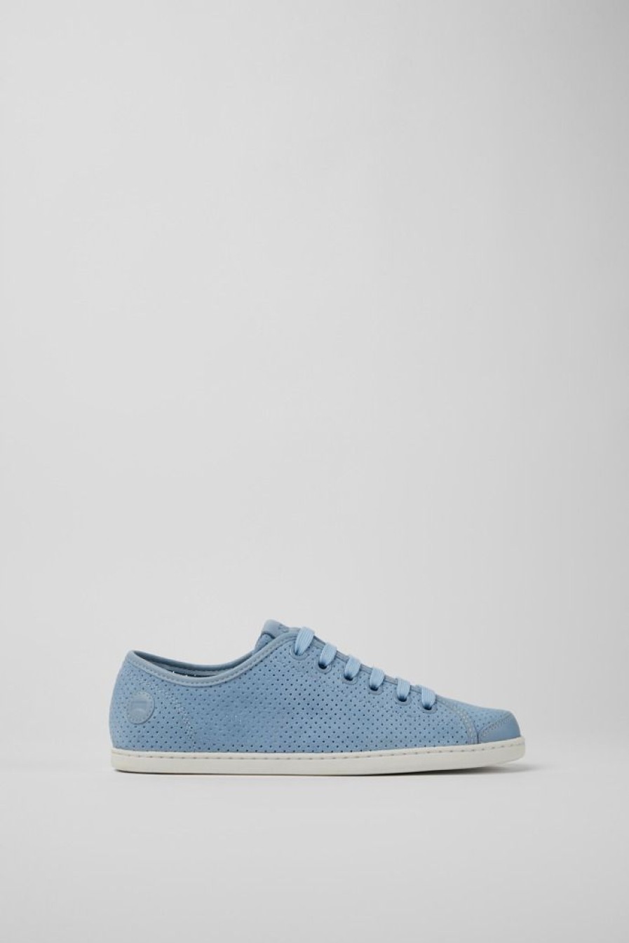 Camper Blauwe Damessneakers Van Nubuck En Leer