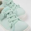 Camper Blauwe Basketbalsneaker Van Textiel/Leer