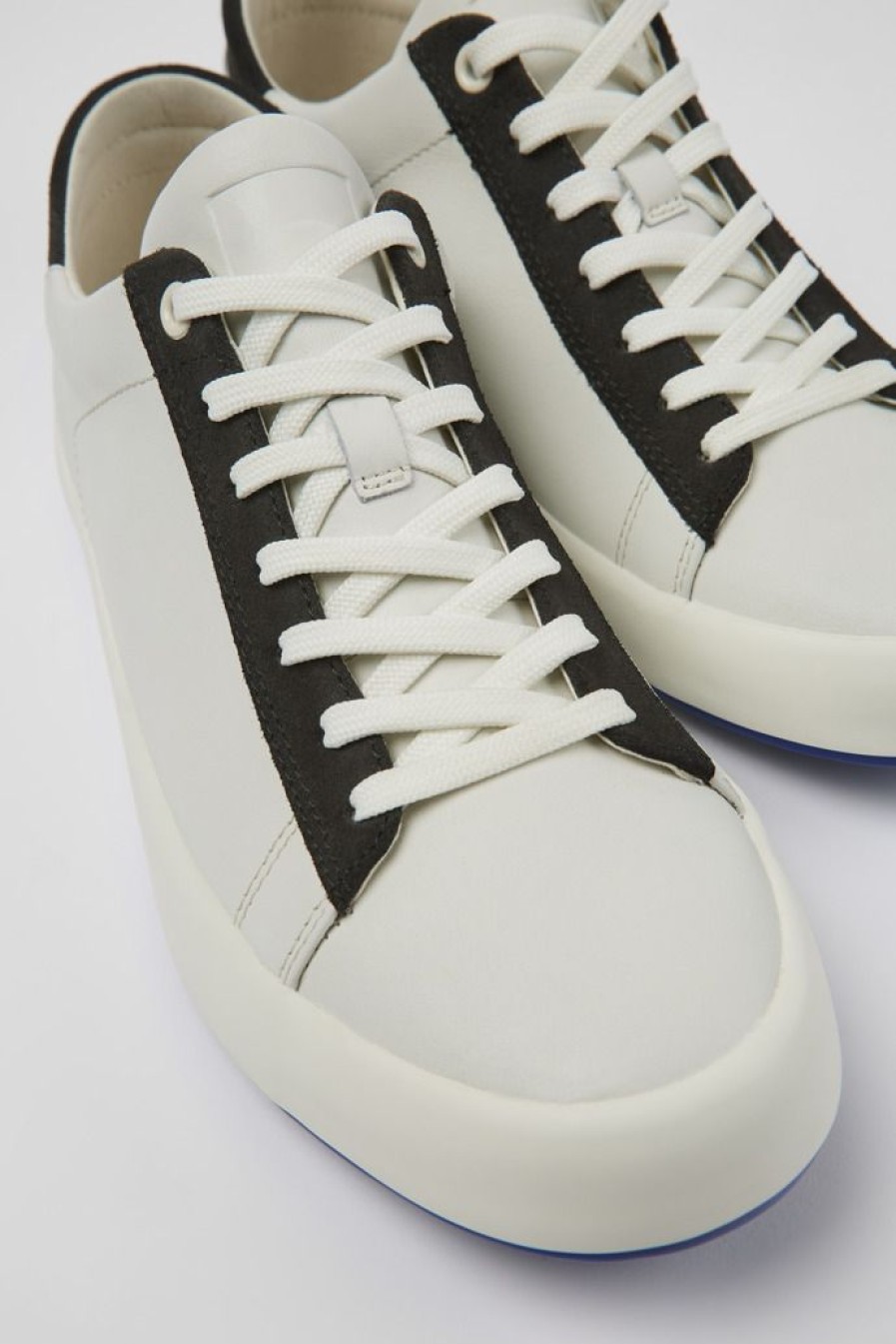 Camper Witte Sneaker Van Leer/Nubuck Voor Heren