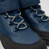 Camper Donkerblauwe Leren En Stoffen Kinder-Enkelboots