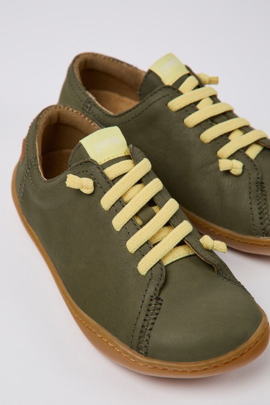 Camper Groene Leren Kinderschoenen