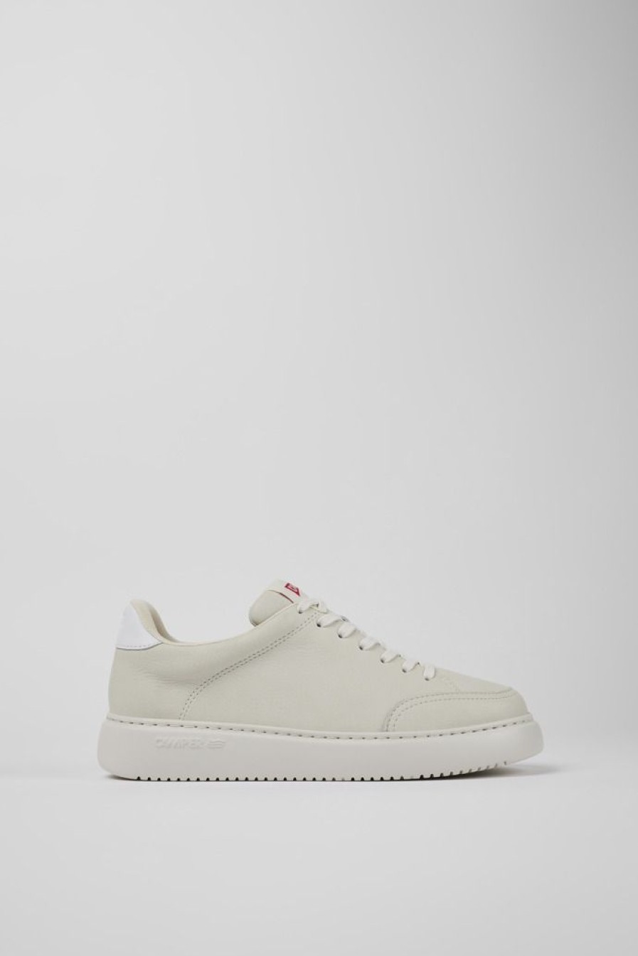 Camper Witte Damessneakers Van Ongeverfd Leer