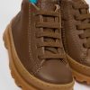 Camper Bruine Leren Kinder-Enkelboots