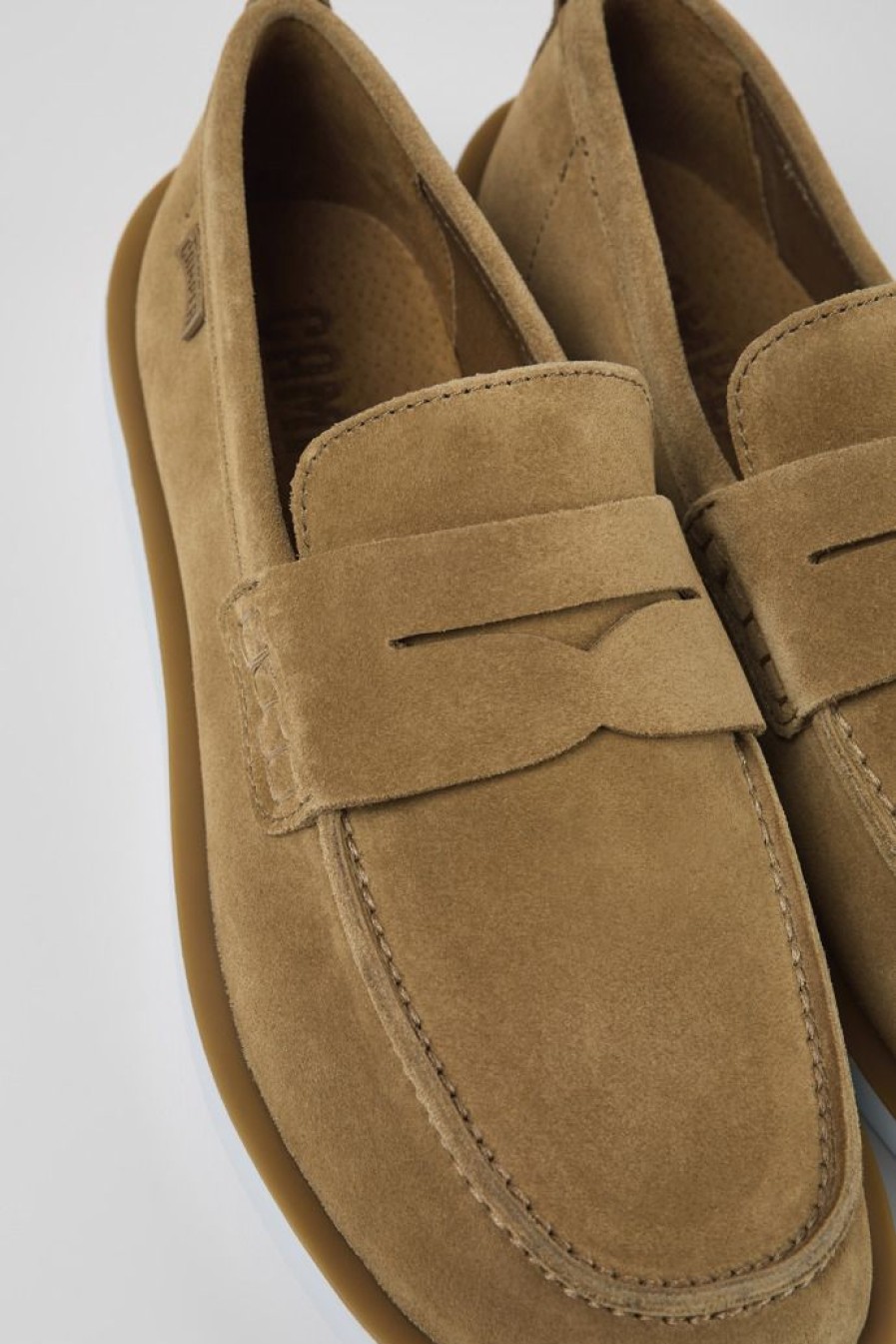 Camper Bruine Nubuck Mocassin Voor Heren