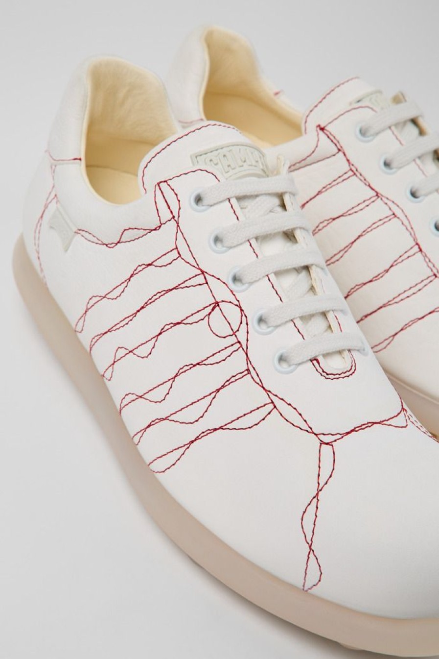 Camper Witte Leren Oxford Sneaker Voor Heren