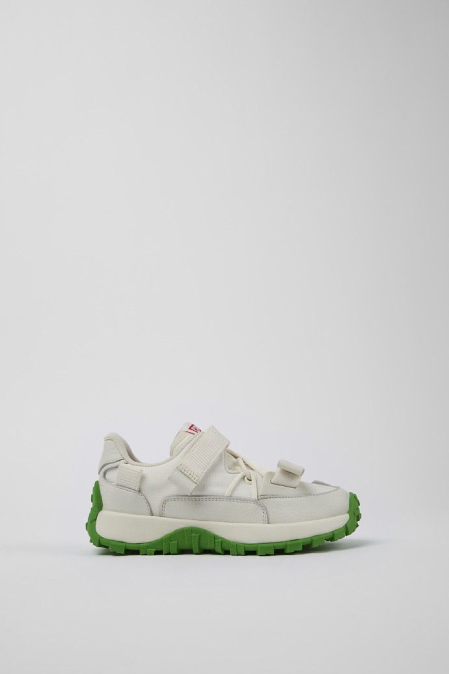 Camper Witte Sneaker Van Textiel/Leer