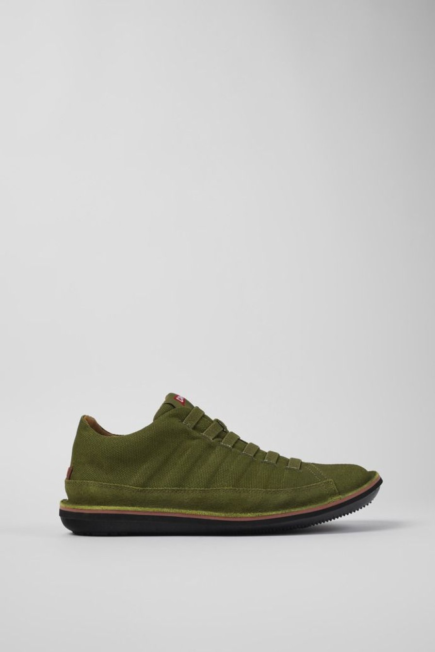 Camper Groene Textiel/Nubuck Basketbalbootie Voor Heren