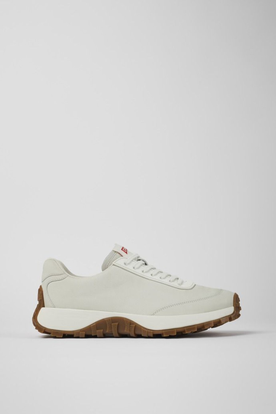 Camper Witte Herensneakers Van Ongeverfd Leer