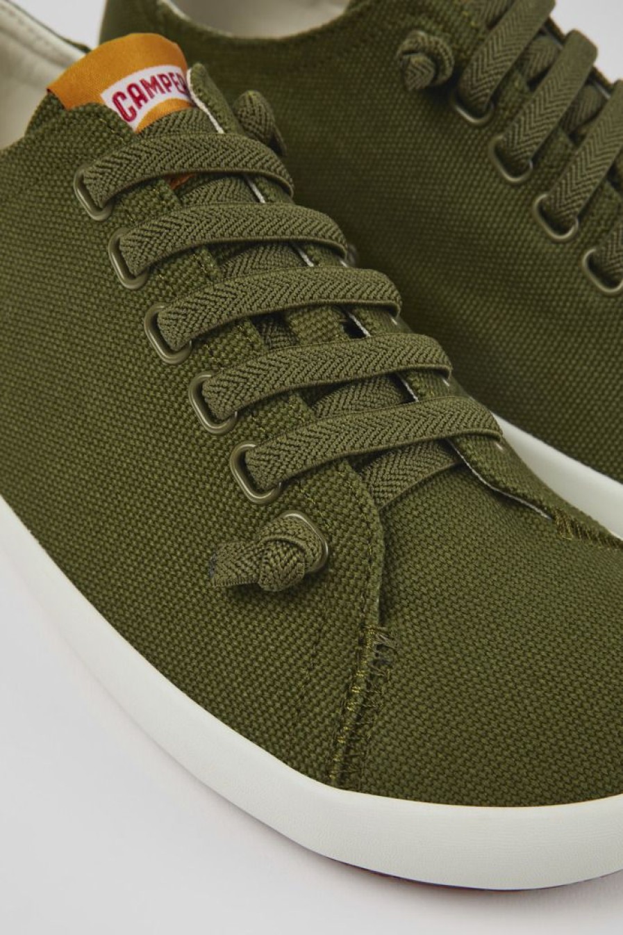 Camper Groene Textiel Sneaker Voor Heren