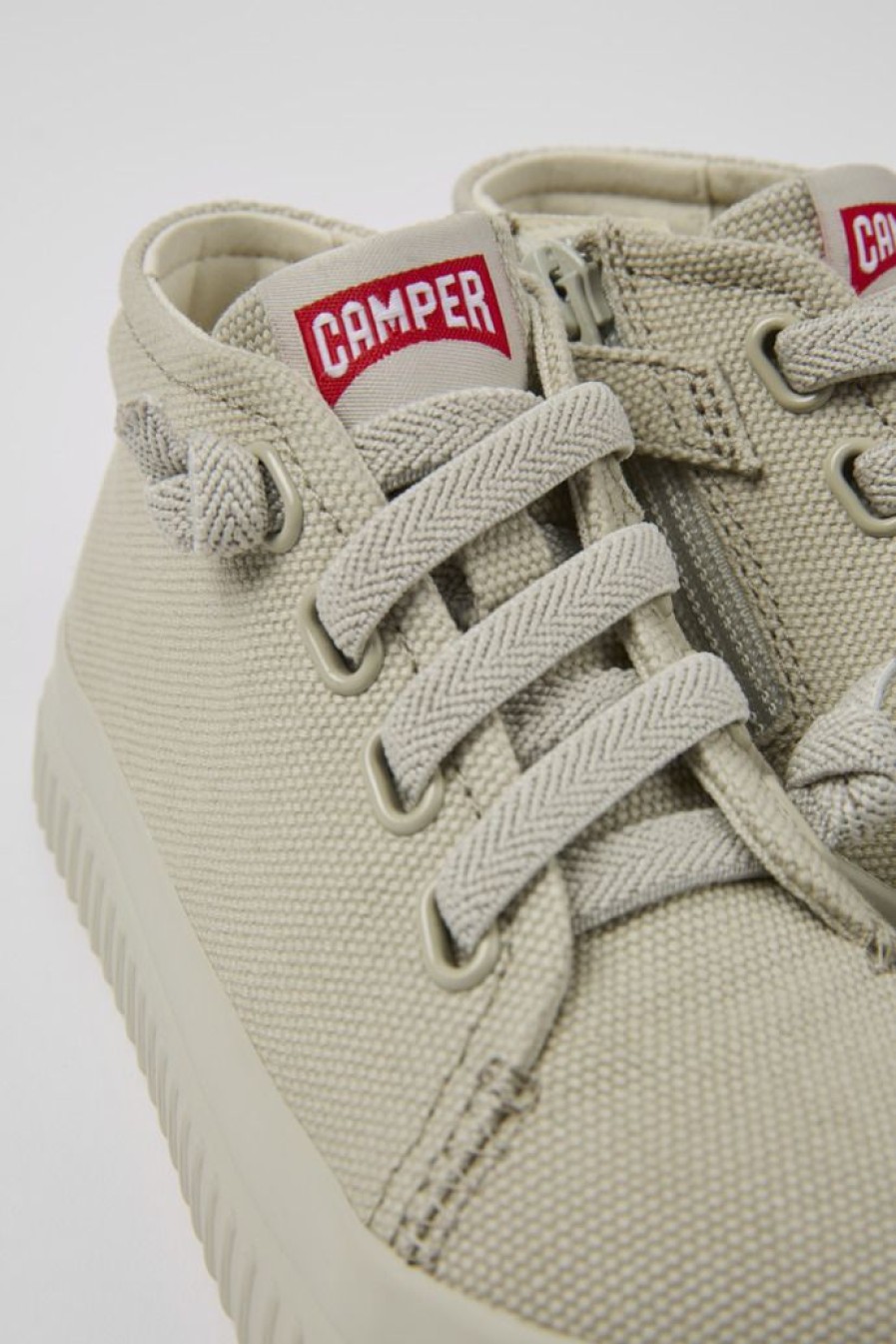 Camper Grijze Stoffen Kindersneakers