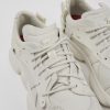 Camper Witte Damessneakers Van Ongeverfd Leer