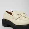 Camper Witte Leren Damesloafers