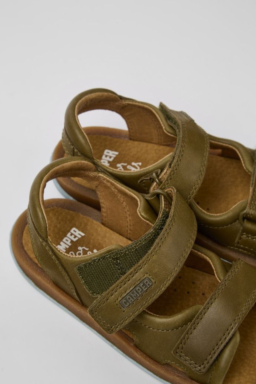 Camper Groene Leren Kindersandalen