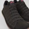 Camper Zwarte Textiel/Nubuck Basketbalbootie Voor Heren