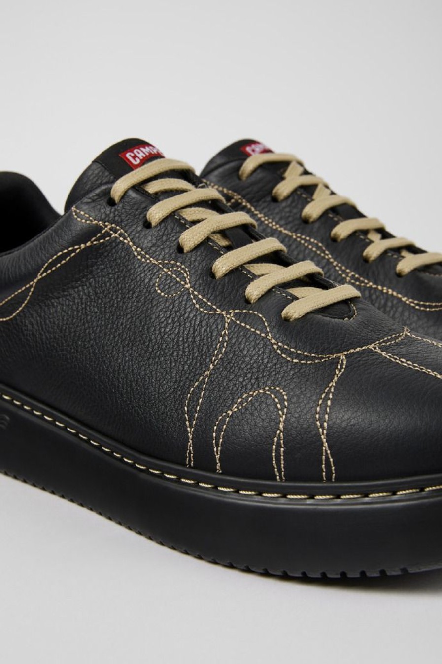 Camper Zwarte Leren Sneaker Voor Heren