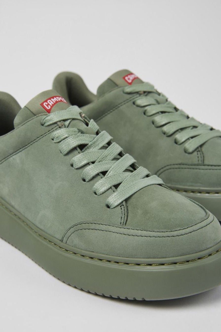 Camper Groene Nubuck Sneakers Voor Dames