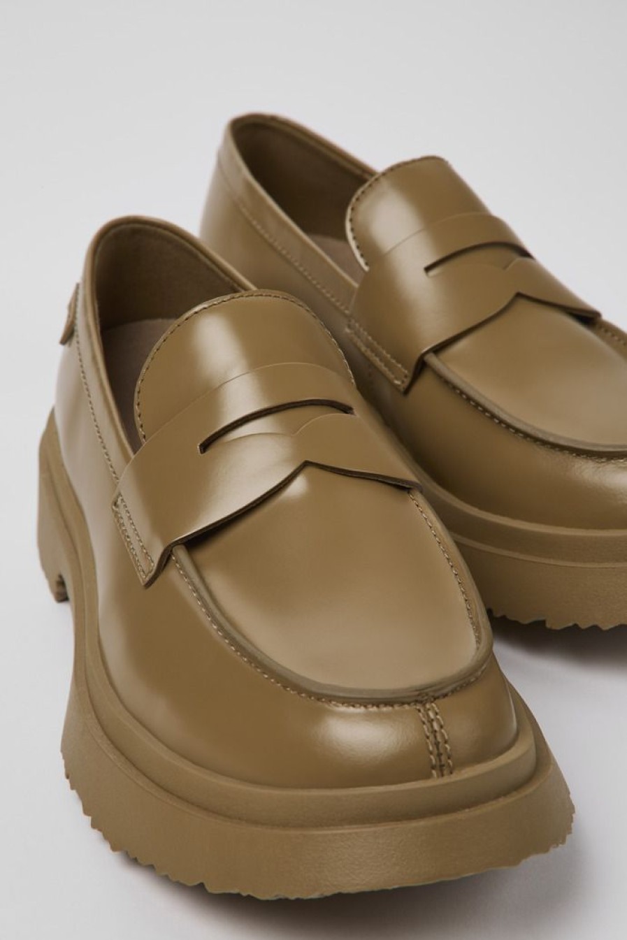 Camper Bruine Leren Damesloafer