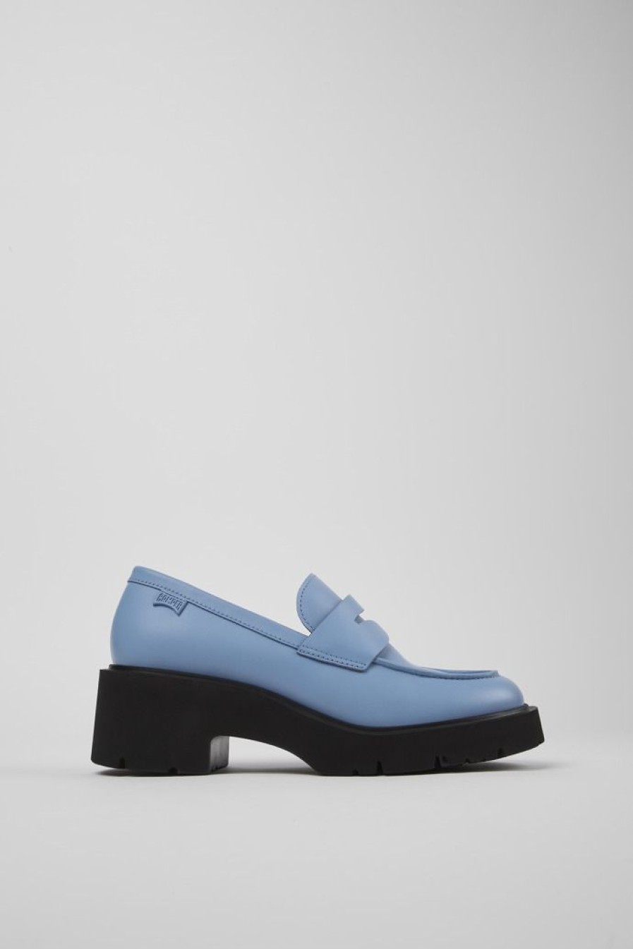 Camper Blauwe Leren Damesloafer