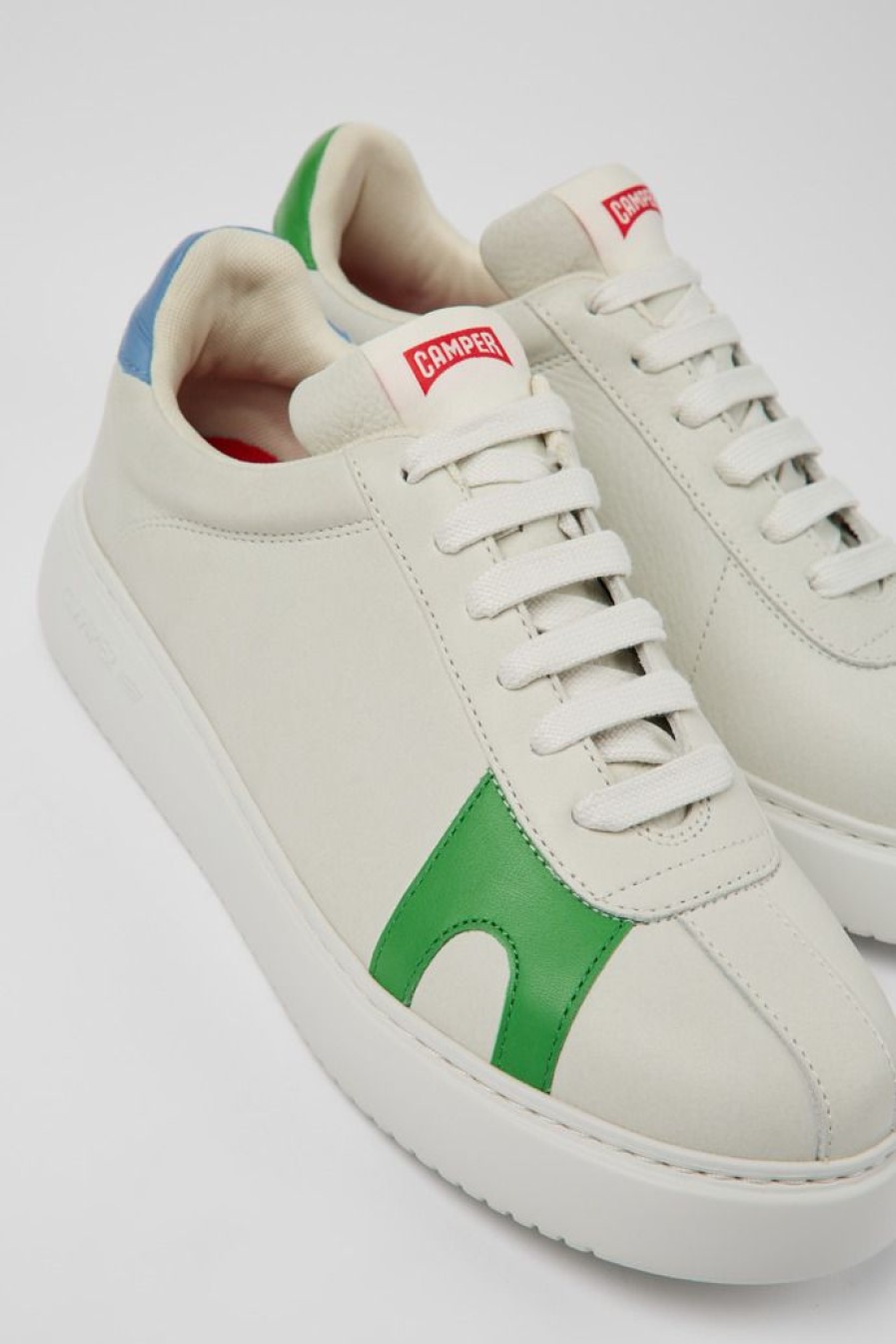 Camper Witte Leren Sneaker Voor Heren