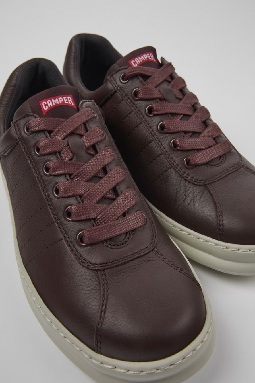 Camper Bordeaux Leren Herensneakers