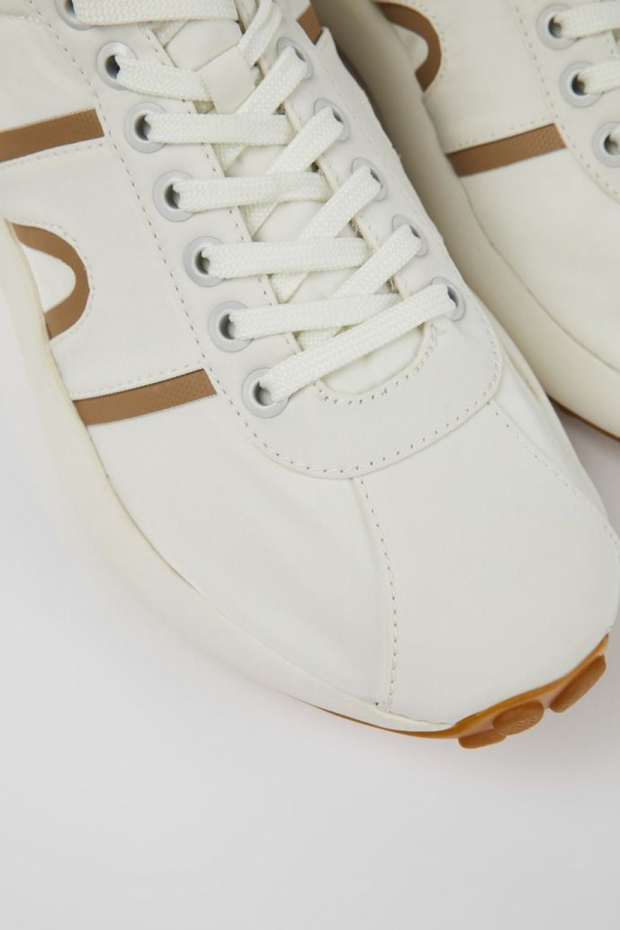 Camper Witte Textiel Sneaker Voor Heren