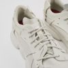 Camper Witte Herensneakers Van Ongeverfd Leer