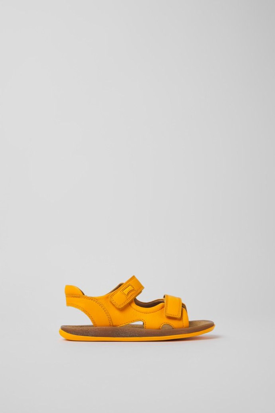 Camper Oranje Leren Kindersandalen