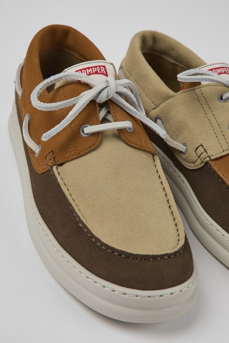 Camper Meerkleurige Nubuck Herensneakers