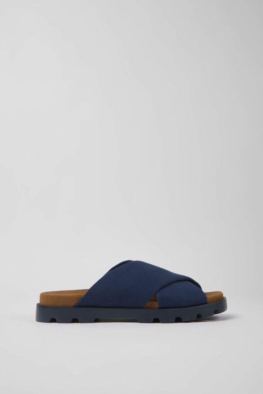 Camper Blauwe Herensandalen Van Gerecycled Katoen