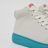 Camper Witte Damessneakers Van Ongeverfd Leer