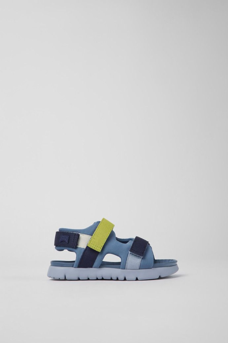 Camper Blauwe Stoffen Kindersandalen