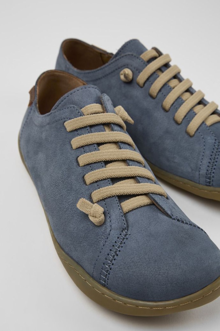 Camper Blauwe Nubuck Schoen Voor Dames