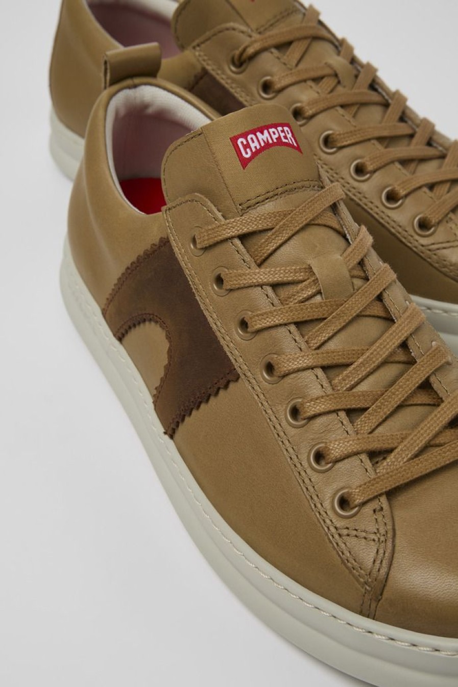 Camper Bruine Leren Sneaker Voor Heren