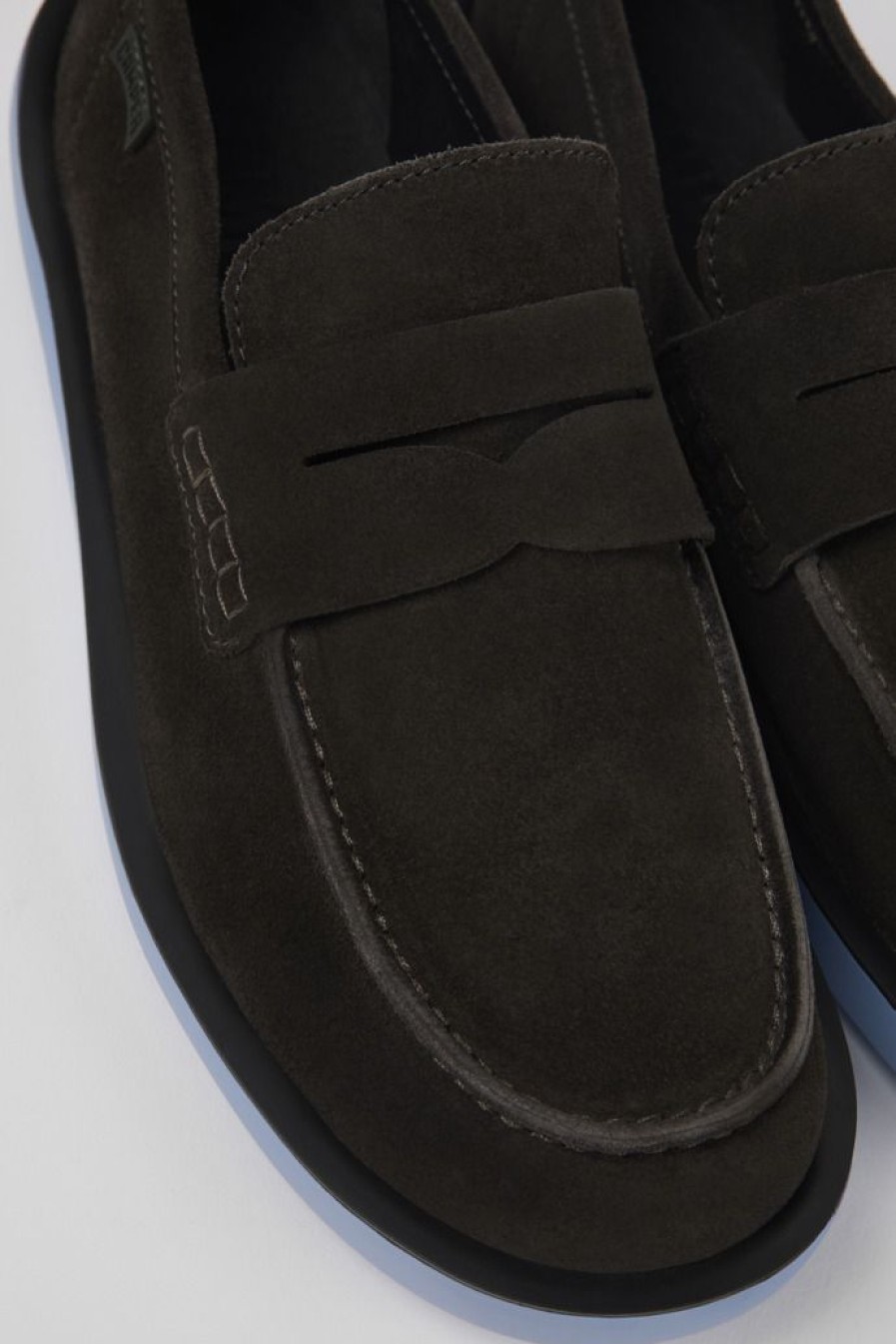 Camper Grijze Nubuck Mocassin Voor Heren