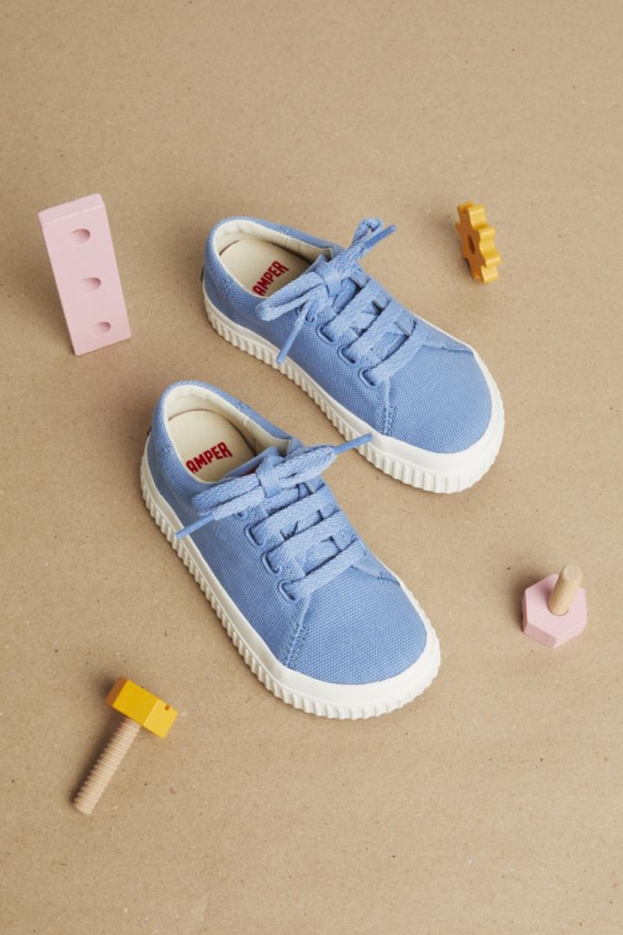 Camper Blauwe Sneaker Van Textiel