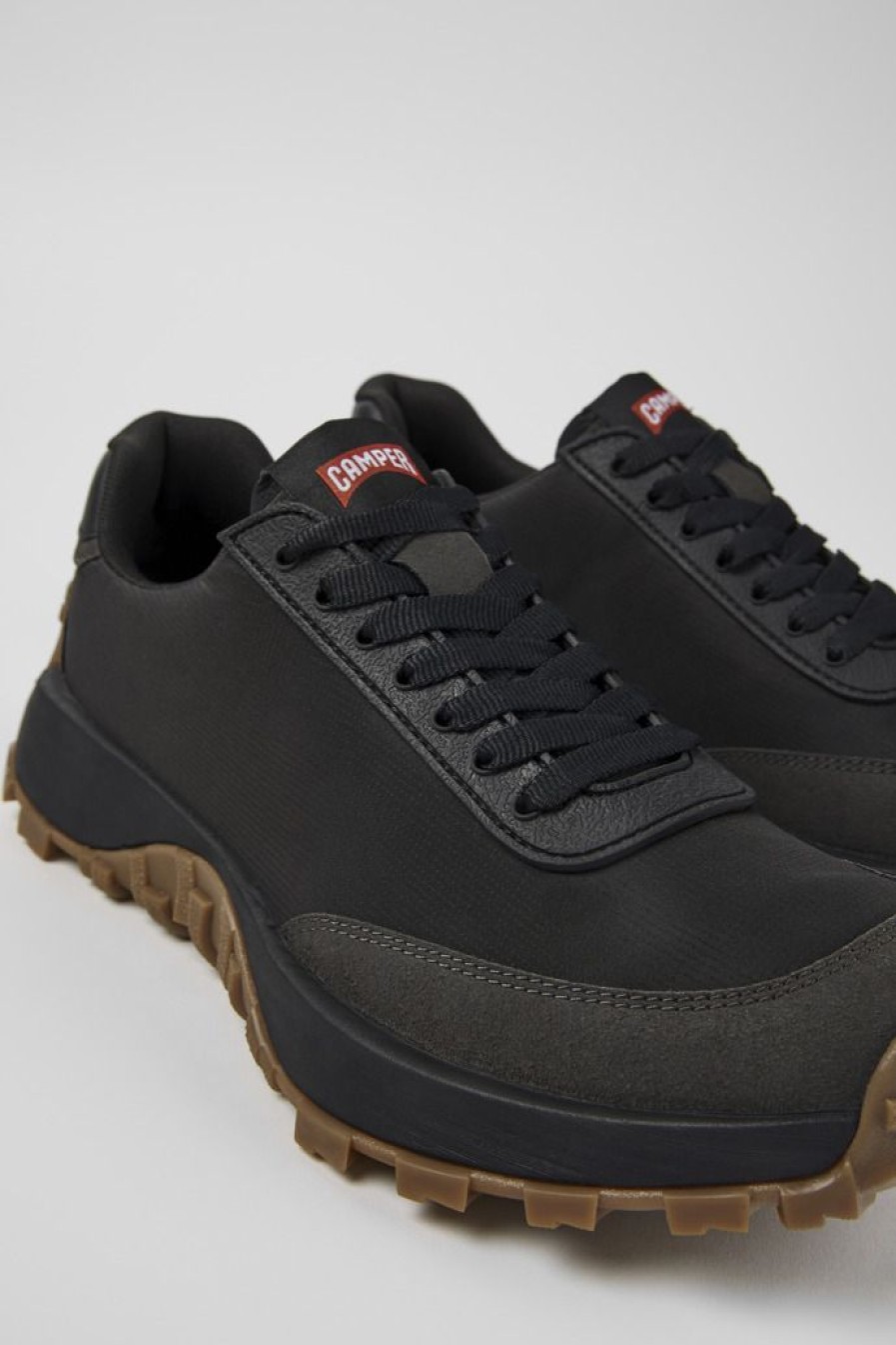 Camper Zwarte Sneaker Van Textiel/Nubuck Voor Heren