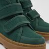 Camper Groene Leren En Stoffen Kinder-Enkelboots