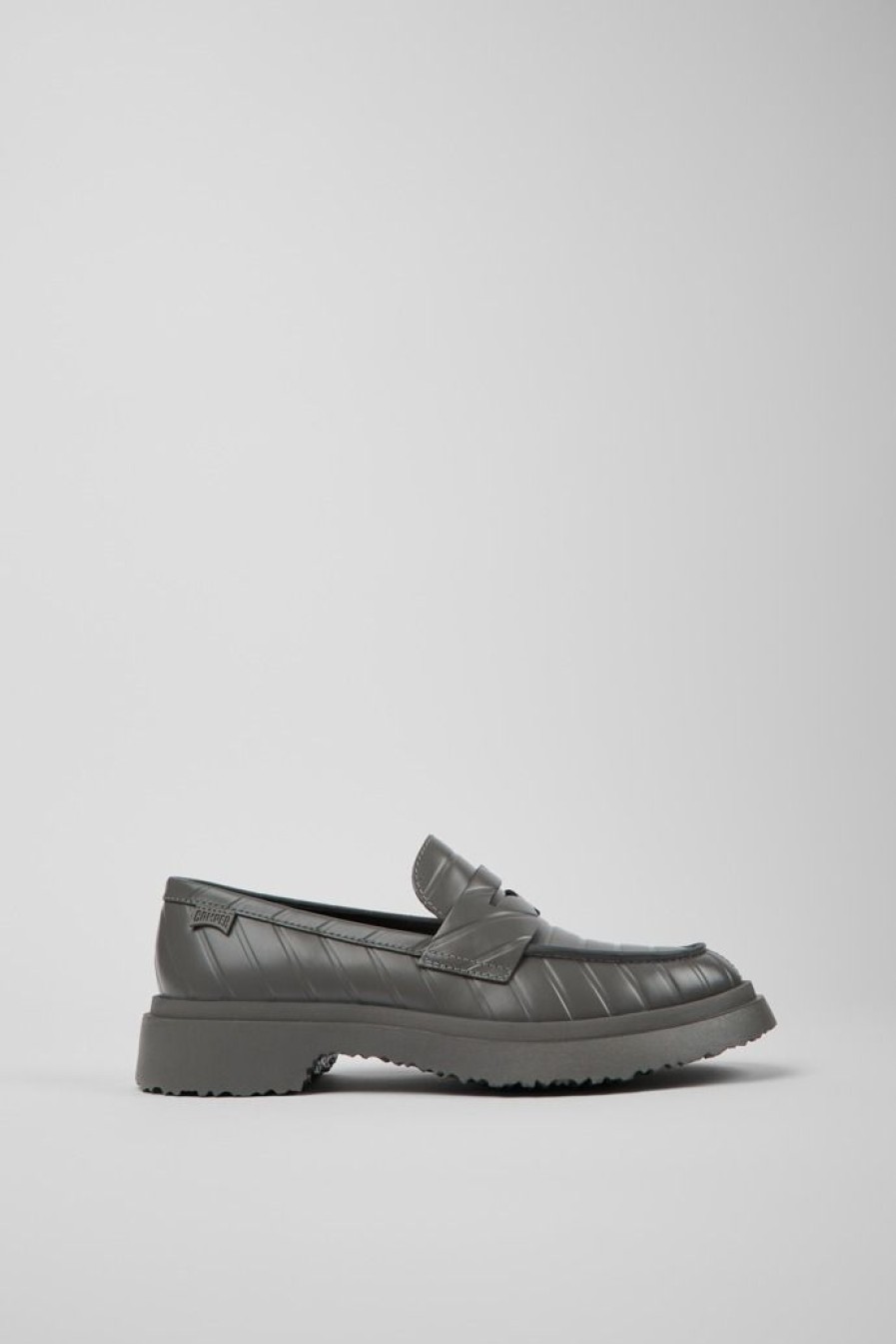 Camper Grijze Leren Damesloafers