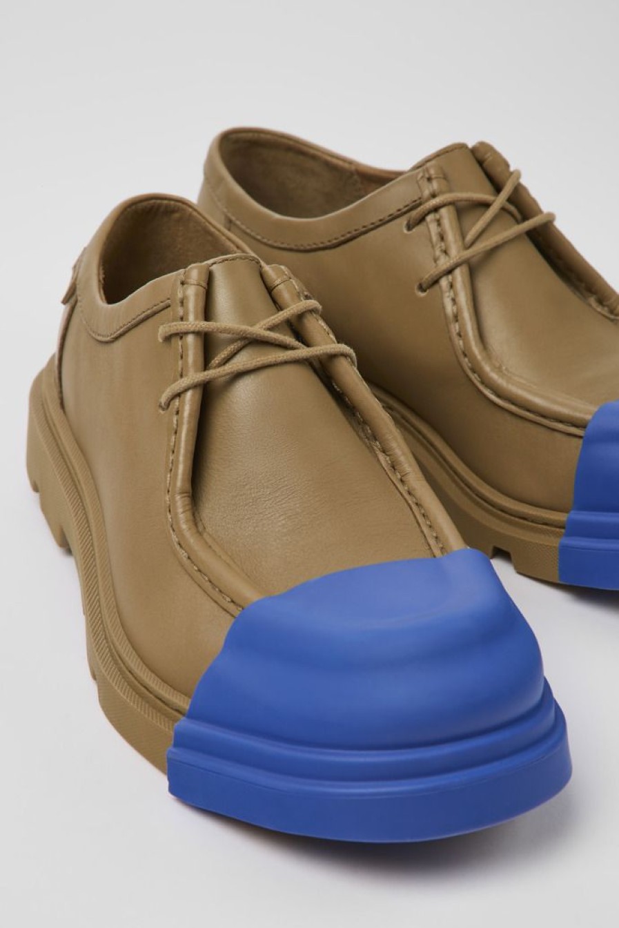 Camper Bruine Leren Wallabee-Schoen Voor Dames